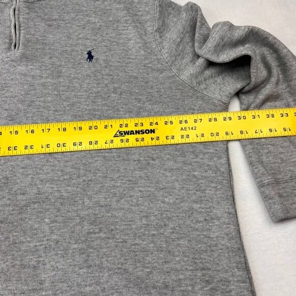 Polo Ralph Lauren Sweater Mens XXL Gray Cowl Neck Long Sleeve Pullover 1/4 Zip - Picture 7 of 11